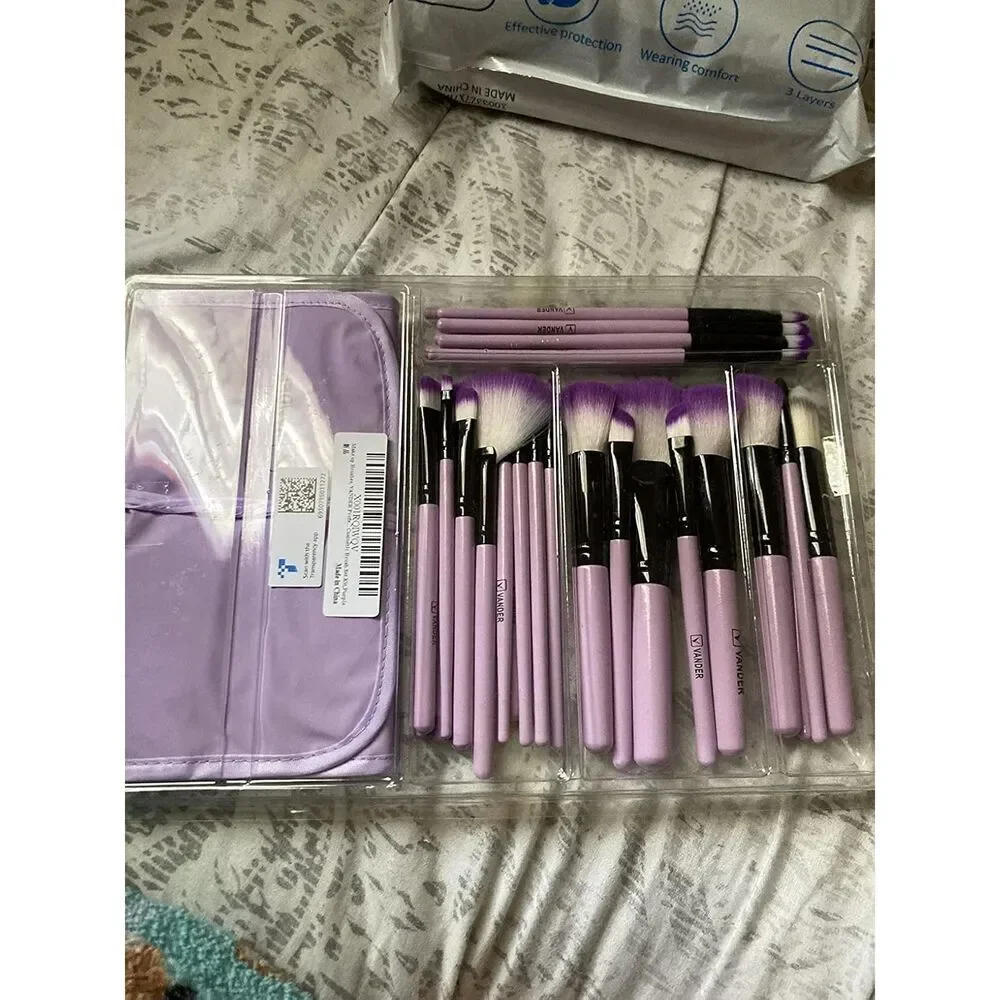 Vander 32pieces Purple Professional Makeup Foundation Makeup Brushes With Case